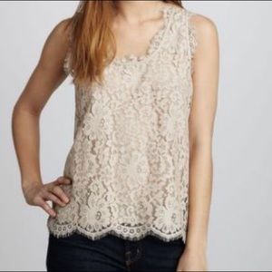 Joie cina lace top in beige, large